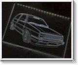 Led Schild mit Gravur fr VW Golf 2 GTI GT CL