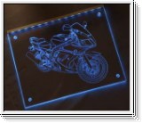 Led Schild mit Fanschild fr Suzuki SV650s Motorrad Bike